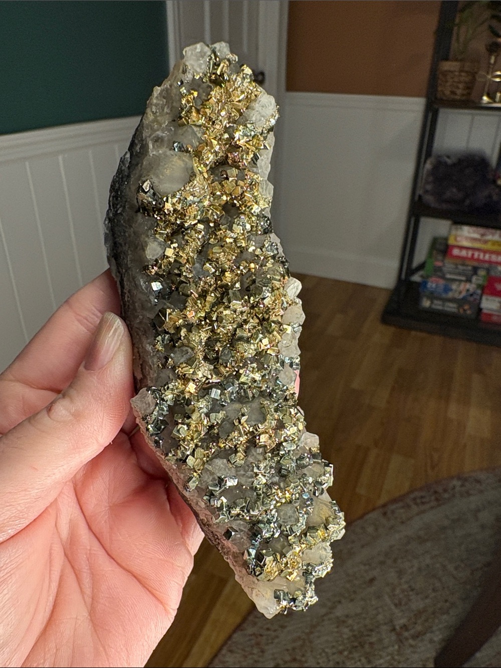 Iridescent Pyrite and Quartz